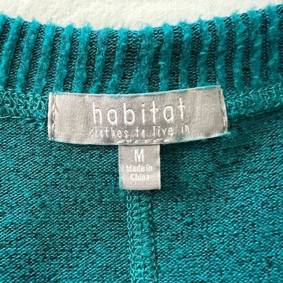 Habitat Oversized Flowy Sweater Soft Crewneck Teal Blue M - Picture 6 of 7